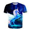 3D Blue Unicorn Shirt