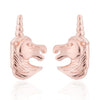 Rose Gold Unicorn Earrings
