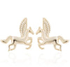 Gold Winged Unicorn Earrings