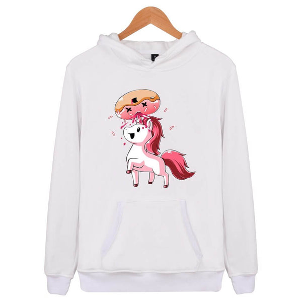 White unicorn hoodie on sale