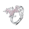 Pink Silver Unicorn Ring | 🦄 Kawaii Unicorn Store