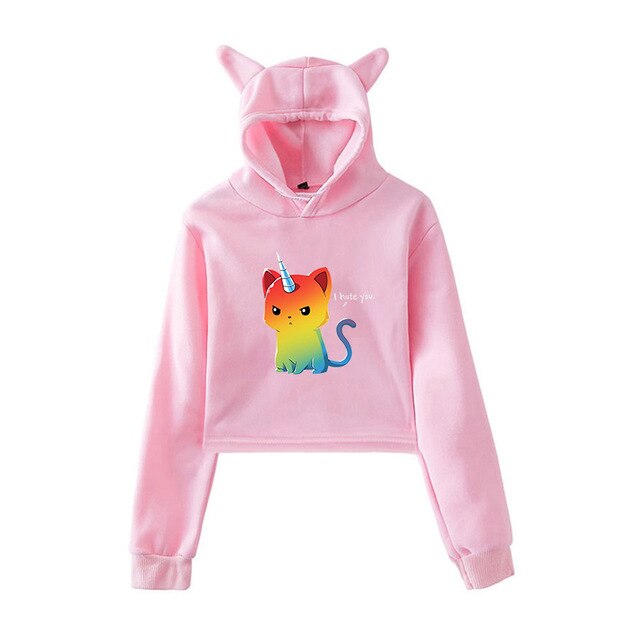 Rainbow Caticorn Hoodie Kawaii Unicorn Store