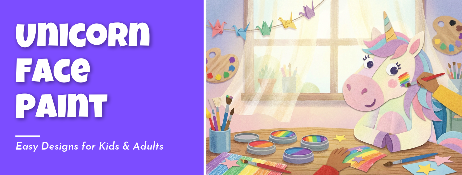 Unicorn face paint easy designs for kids and adults guide