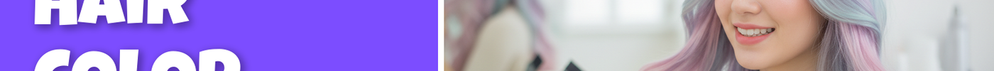 Young woman with pastel rainbow unicorn hair color in a salon - kawaii unicorn blog
