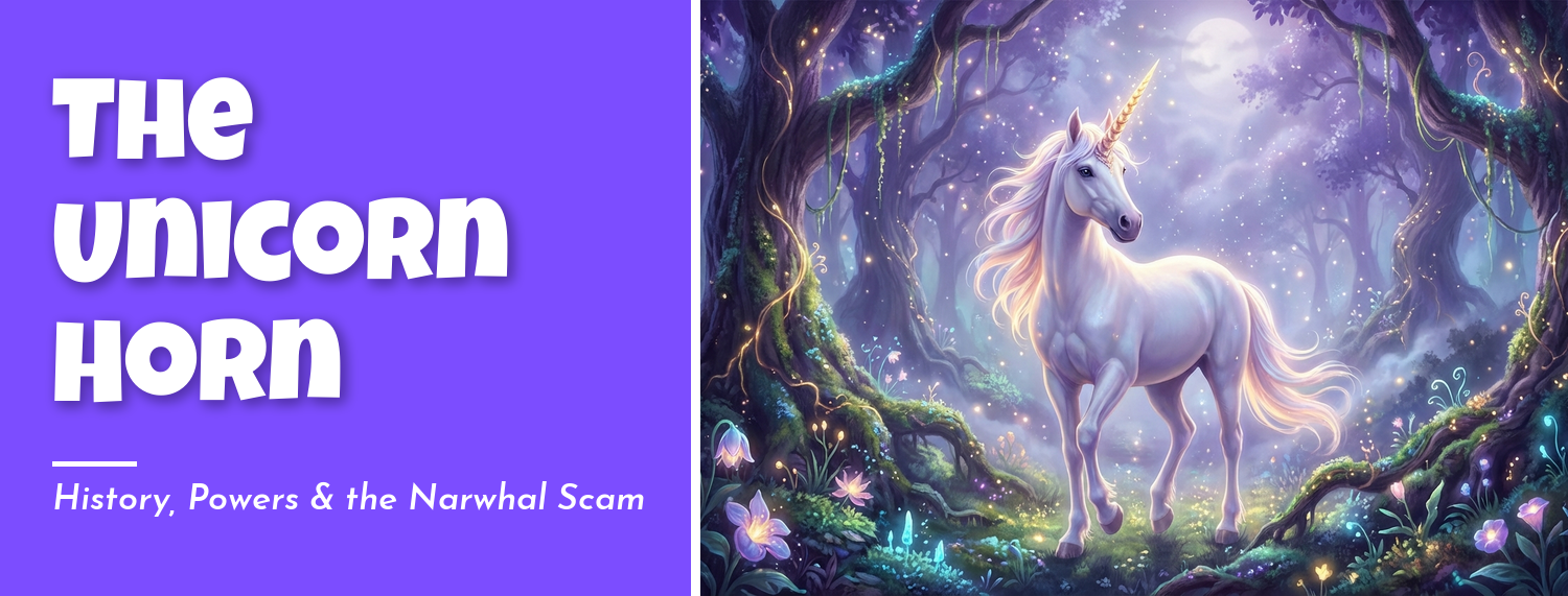 The unicorn horn alicorn history mythology and narwhal scam