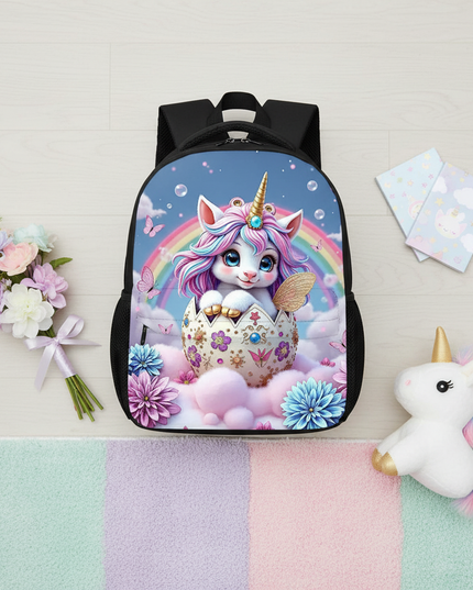 12 inch unicorn backpack toddler - flat-lay