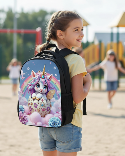 12 inch unicorn backpack toddler - in-use