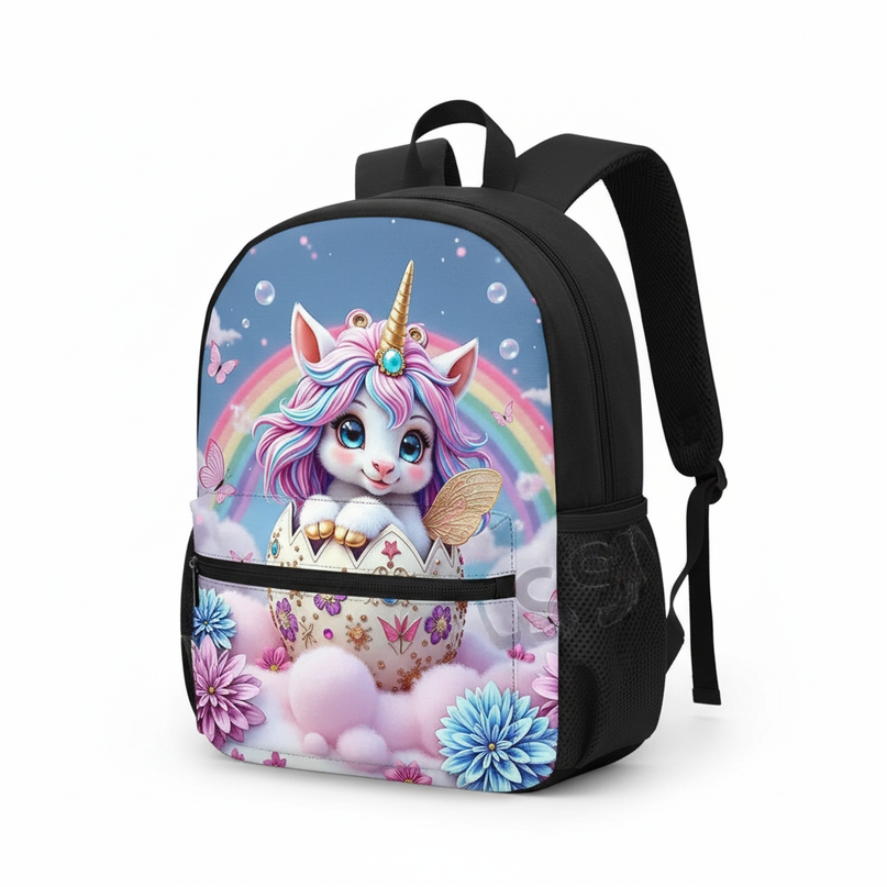 12 inch unicorn backpack toddler - white-bg