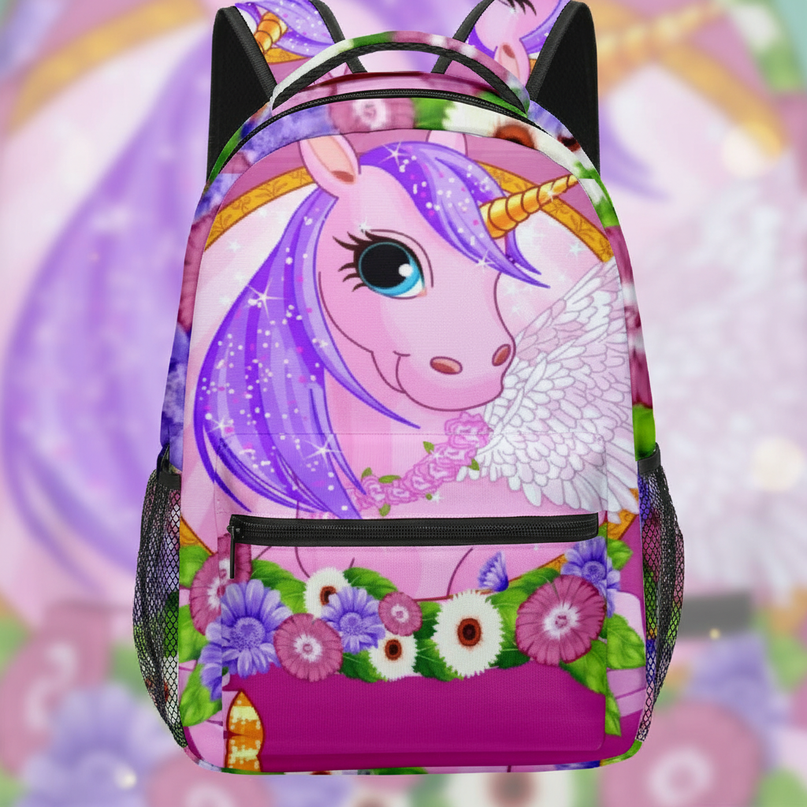 3d unicorn backpack - detail