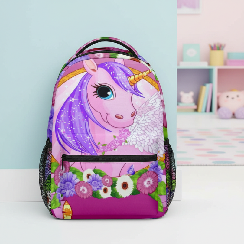3d unicorn backpack - lifestyle