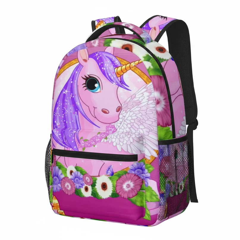 3d unicorn backpack - white-bg