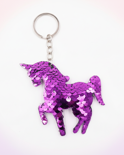 3d unicorn keychain - white-bg