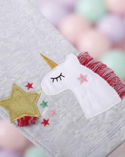 3d unicorn leggings - detail