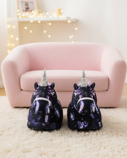 3d unicorn mule slippers - lifestyle