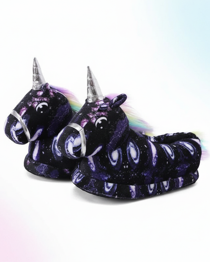 3d unicorn mule slippers - white-bg