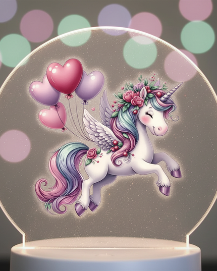 3d unicorn night light - detail