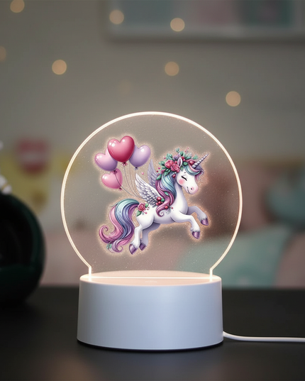 3d unicorn night light - lifestyle