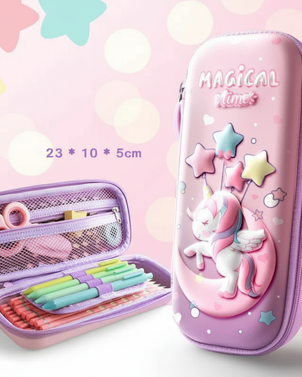 3d unicorn pencil case - lifestyle