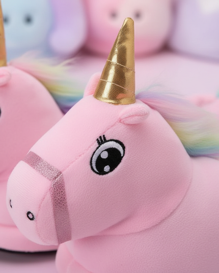 3d unicorn slippers - detail