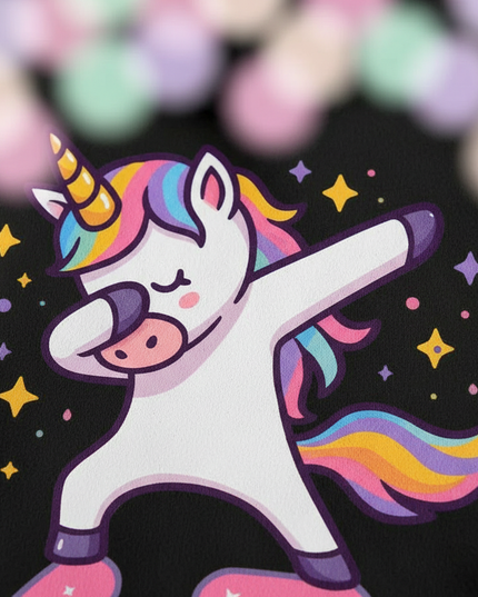 67 unicorn zip hoodie black - detail