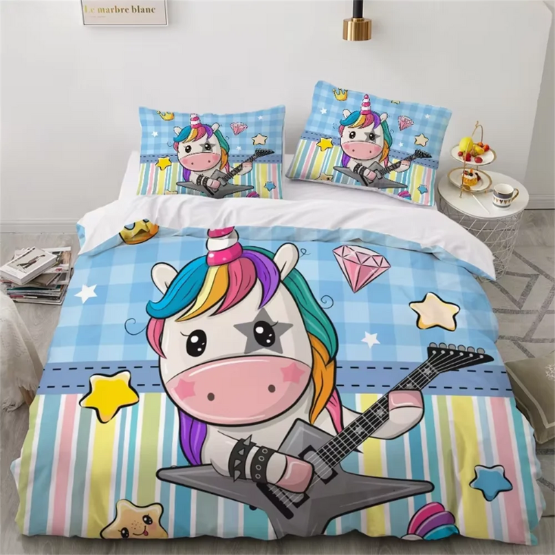 Butterfly Rose Unicorn Bedding