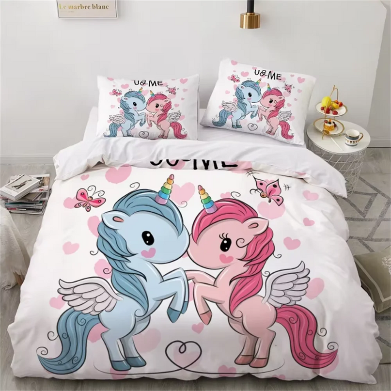 Couple Love Unicorn Bedding