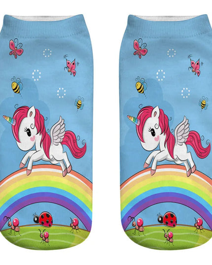 Blue Sky Winged Unicorn Socks - Men