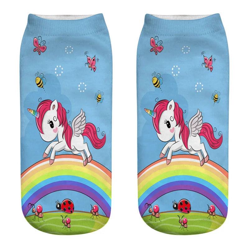 Blue Sky Winged Unicorn Socks - Men