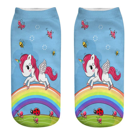Blue Sky Winged Unicorn Socks - Men
