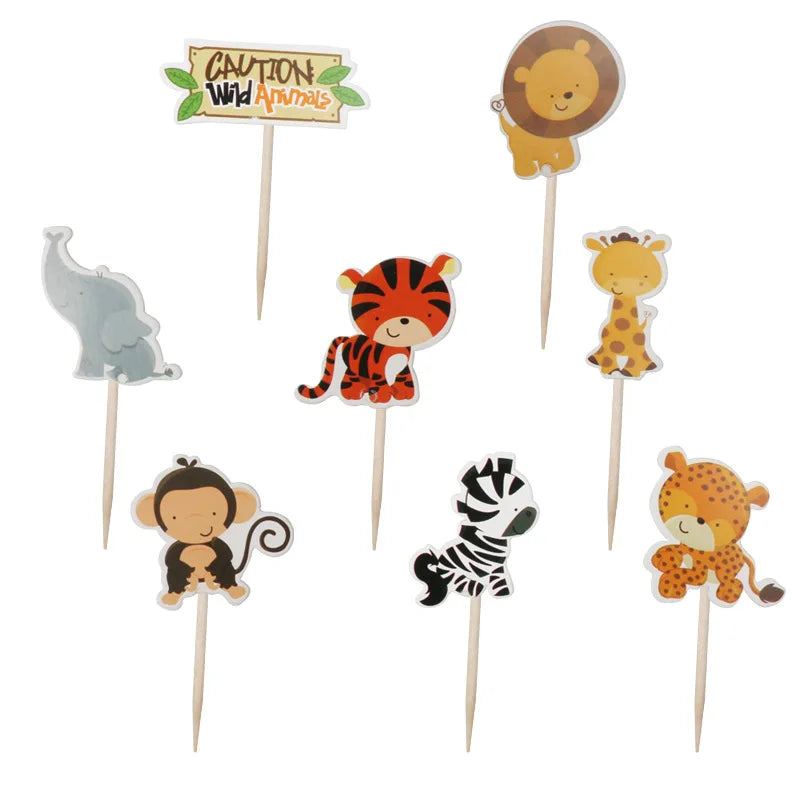 Floral Unicorn Cupcake Toppers Set