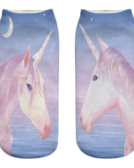 Magical Moonlit Unicorn Socks