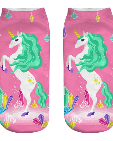 Sparkly Crystal Unicorn Socks