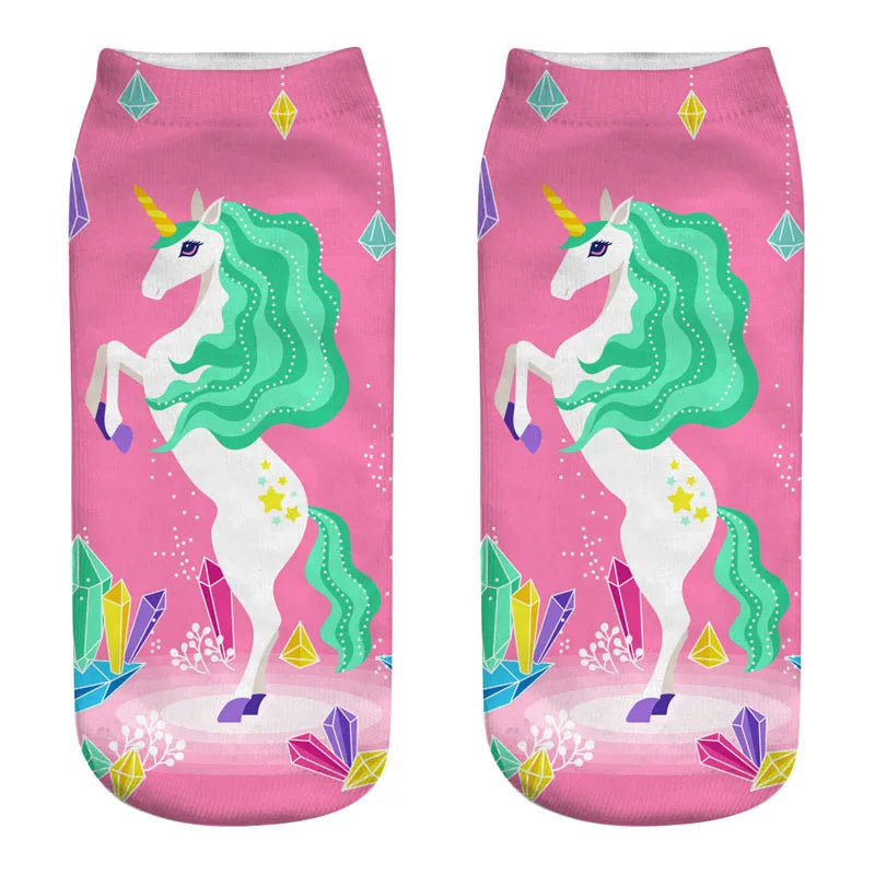 Sparkly Crystal Unicorn Socks