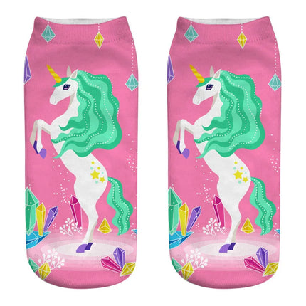 Sparkly Crystal Unicorn Socks