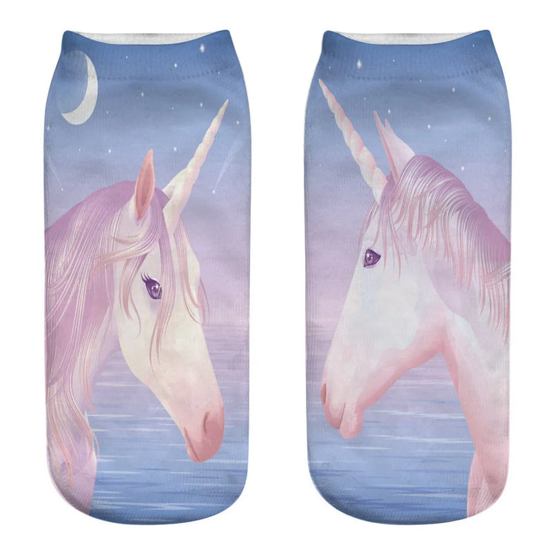 Realistic Unicorn Forest Socks