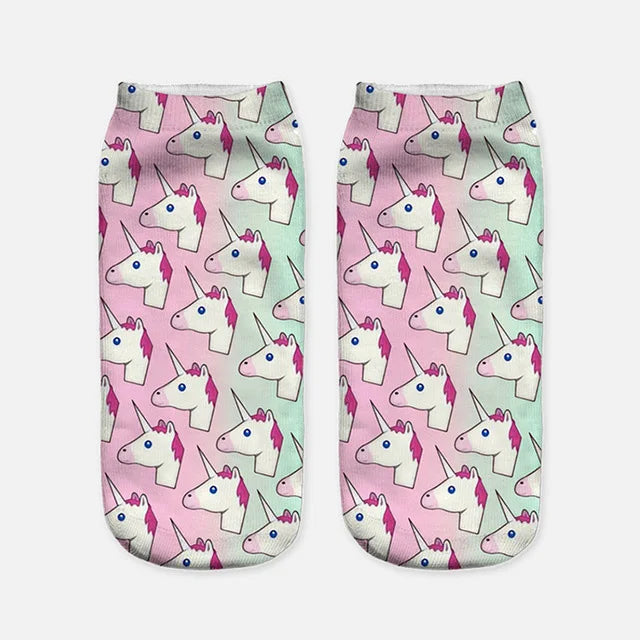 Cute Pastel Unicorn Socks Adults