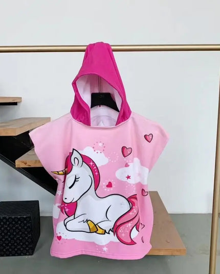Pink Unicorn Swim Robe Poncho