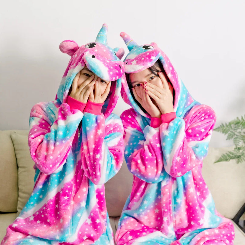 Pink Blue Matching Unicorn Onesie