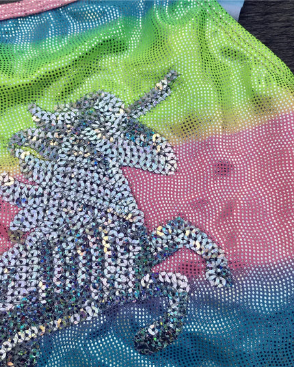 Glitter Rainbow Unicorn Swimsuit