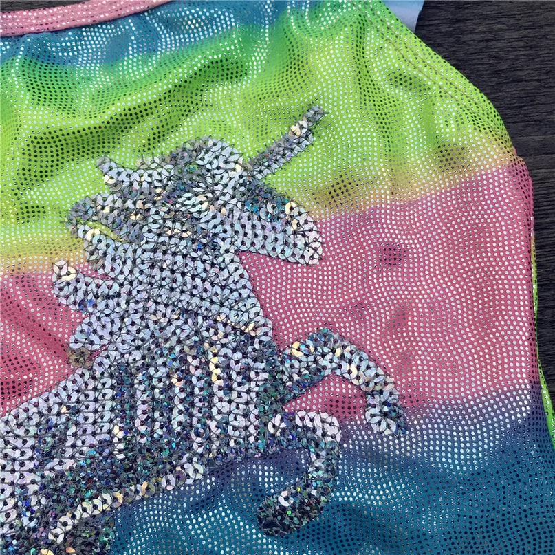 Glitter Rainbow Unicorn Swimsuit
