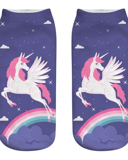 Galaxy Unicorn Night Sky Socks