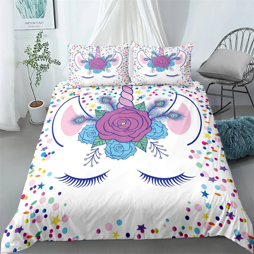 Cosmic Rearing Unicorn Bedding