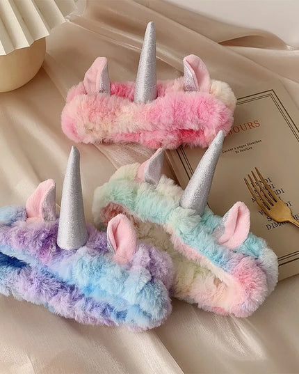 Purple Velvet Unicorn Ears Headband