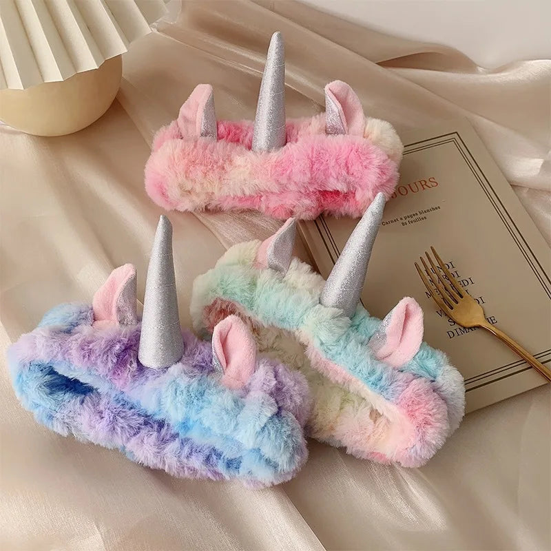 Purple Velvet Unicorn Ears Headband