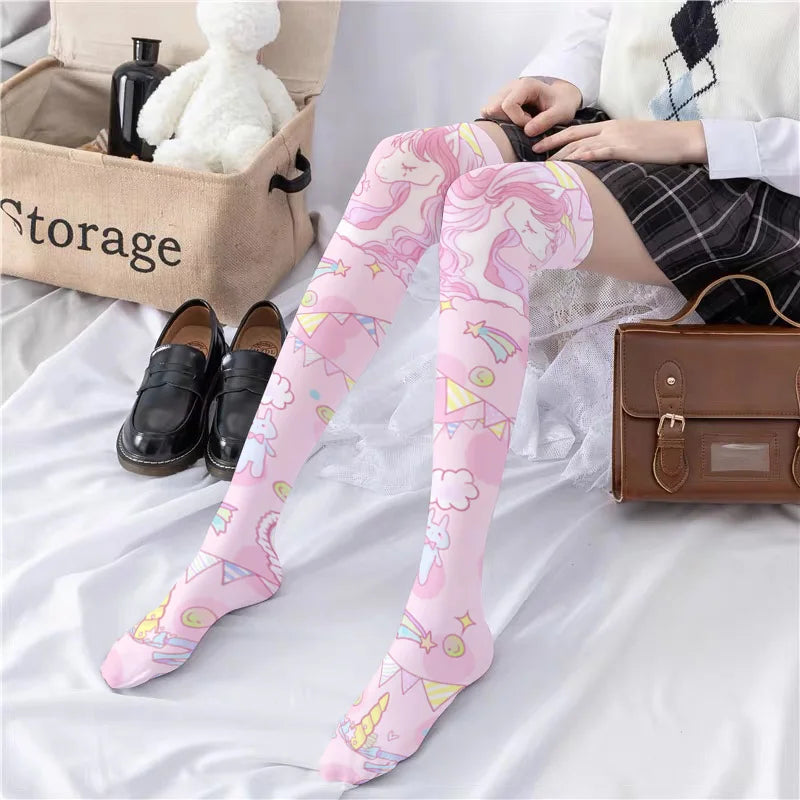 Unicorn Thigh-High Socks 60cm