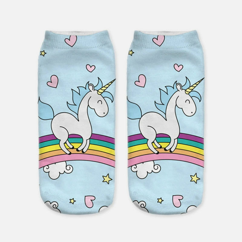 Rainbow Mane Unicorn Socks