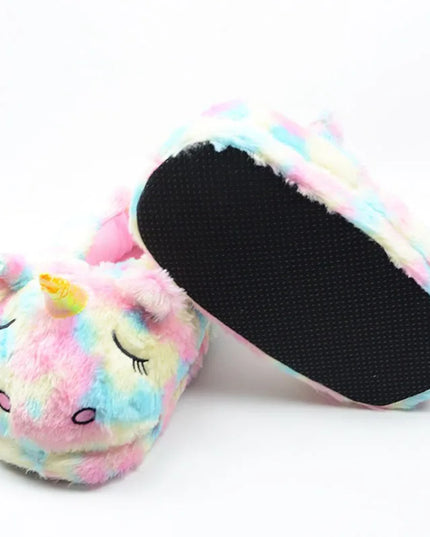 Dreamy Rainbow Unicorn Slippers