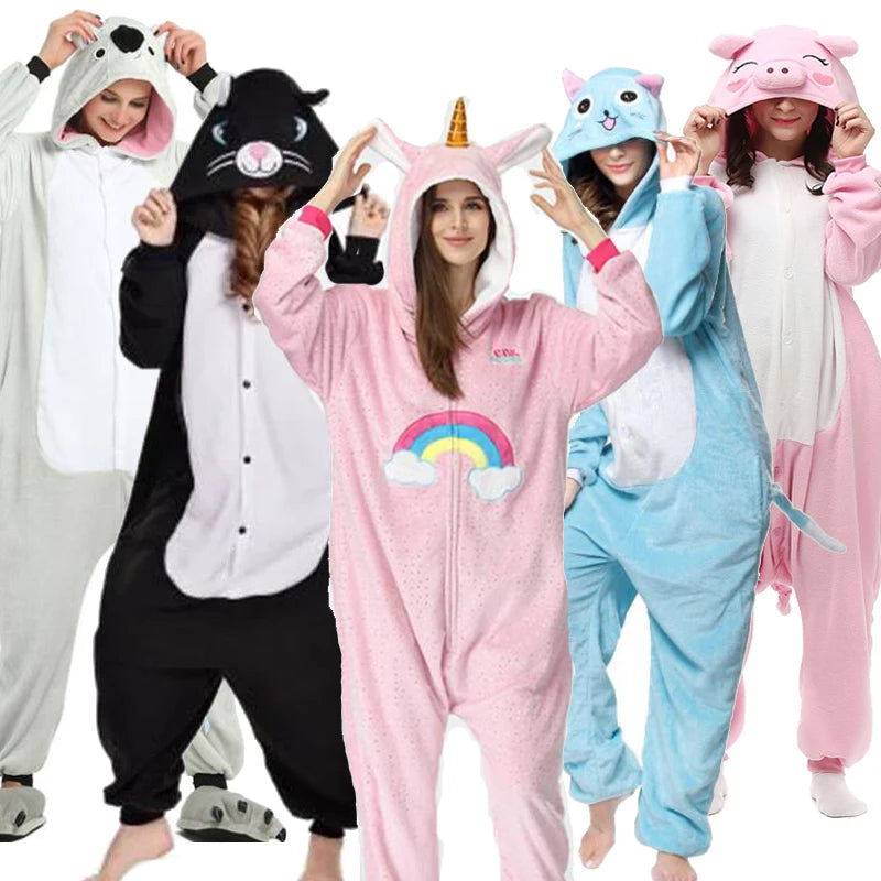 Pastel Gradient Fleece Unicorn Onesie