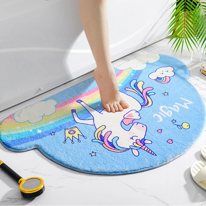 Rainbow Cloud Bath Rug
