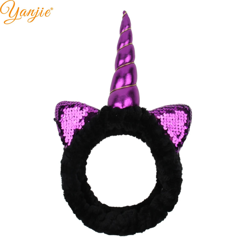 Black and Purple Spa Unicorn Headband